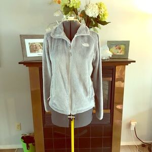 Gray M the north face soft fleece jacket